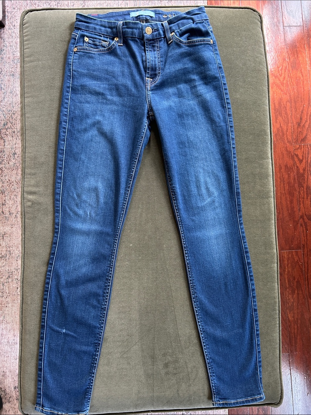 7 For All Mankind Dark Blue Skinny Jeans